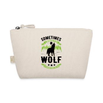 Wolf Liebhaber Geschenk Wolfsrudel - Bio-Täschchen - Natur - Vorne