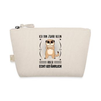 Erdmännchen Klein Aber Gefährlich Spruch Geschenk - Bio-Täschchen - Natur - Vorne