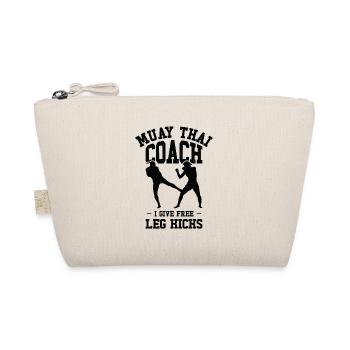 Muay Thai Trainer Kickboxing Instruktor Kampfsport - Bio-Täschchen - Natur - Vorne