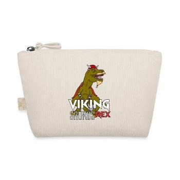 Wikinger T-Rex Geschenk - Bio-Täschchen - Natur - Vorne