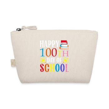 Happy 100th Day Of School Hausaufgaben Bücher - Bio-Täschchen - Natur - Vorne