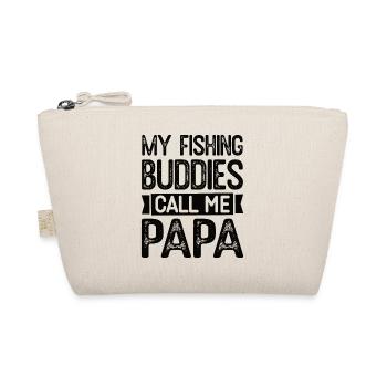 Vater Angeln Vatertag Angler Fischen Papa Fisch - Bio-Täschchen - Natur - Vorne