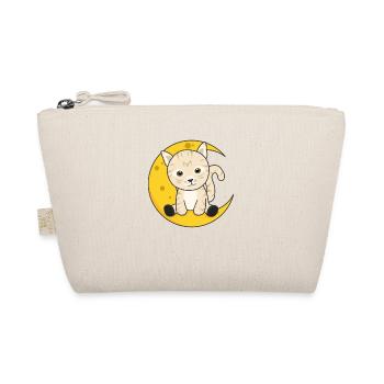 Moon cat cute animals for kids for the night - Organic Pouch - nature - Front
