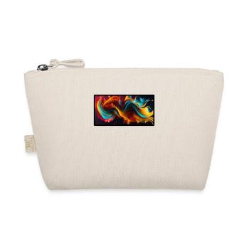 Colour swirls on dark blue - Organic Pouch - nature - Front