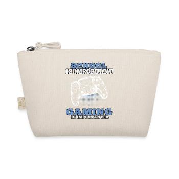 Playing important video games Gamer Gaming Gamers - Organic Pouch - nature - Front