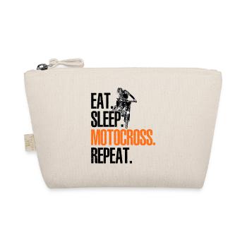 Eat Sleep Motocross Repeat Dirt Bker Motorcycle En - Bio-Täschchen - Natur - Vorne