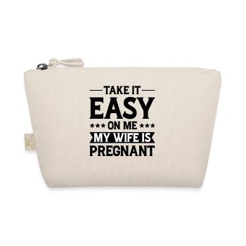 Pregnant Wife Funny Gift Funny - Organic Pouch - nature - Front