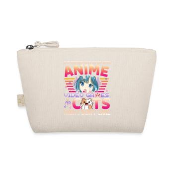 Funny video games gamer anime cats mom - Organic Pouch - nature - Front