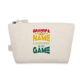 Grandpa Is My Name Lacrosse Is My Game - Bio-Täschchen - Natur - Vorne
