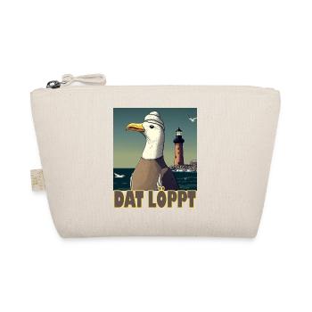 Dat Löppt Möwe Leuchtturm Meer Plattdeutsch Norden - Bio-Täschchen - Natur - Vorne