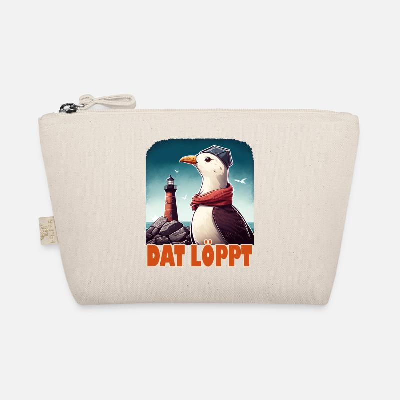Dat Löppt Möwe Leuchtturm Meer Plattdeutsch Norden Bio-Täschchen