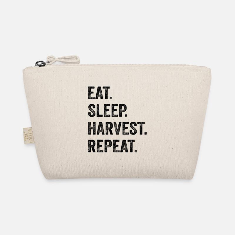Manger Dormir Récolte Répéter le texte noir Trousse biologique