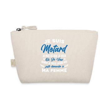 Motard En Couple Idée Cadeau Pour Mon Mari Humour - Trousse biologique - nature - Devant