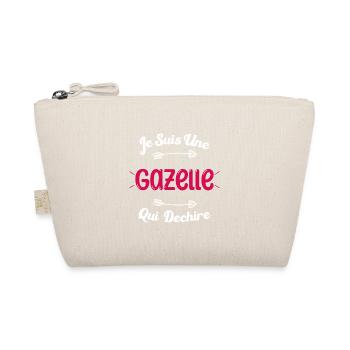Je suis une Gazelle qui déchire HUmour Cadeau - Trousse biologique - nature - Devant