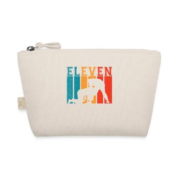 Jiu Jitsu ELEVEN Geburtstag Retro Thema Vintage - Bio-Täschchen - Natur - Vorne