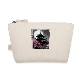 Vintage Japanische Sakura Kirschblüten Tempel - Bio-Täschchen - Natur - Vorne