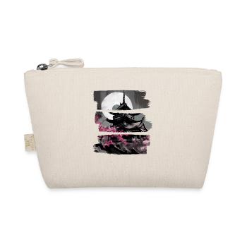 Vintage Japanische Sakura Kirschblüten Tempel - Bio-Täschchen - Natur - Vorne