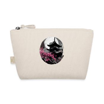 Vintage Japanische Sakura Kirschblüten Tempel - Bio-Täschchen - Natur - Vorne