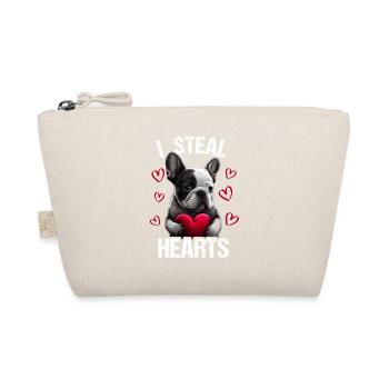Je vole des cœurs chien Frenchie français bulldog - Trousse biologique - nature - Devant
