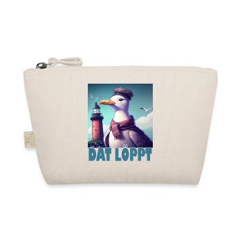 Dat Löppt Möwe Leuchtturm Meer Plattdeutsch Norden - Bio-Täschchen - Natur - Vorne
