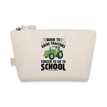 Born to drive tractors, forced to - Organic Pouch - nature - Front