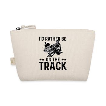 I'd Rather Be On The Track Dirt Biker Motocross En - Bio-Täschchen - Natur - Vorne