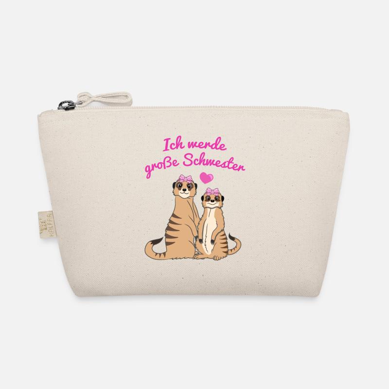 Ich Werde Große Schwester Erdmännchen Geschenk Bio-Täschchen