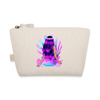 Fleur Enfant Noir-Rose Cheveux Rose Fille Violet - Trousse biologique - nature - Devant