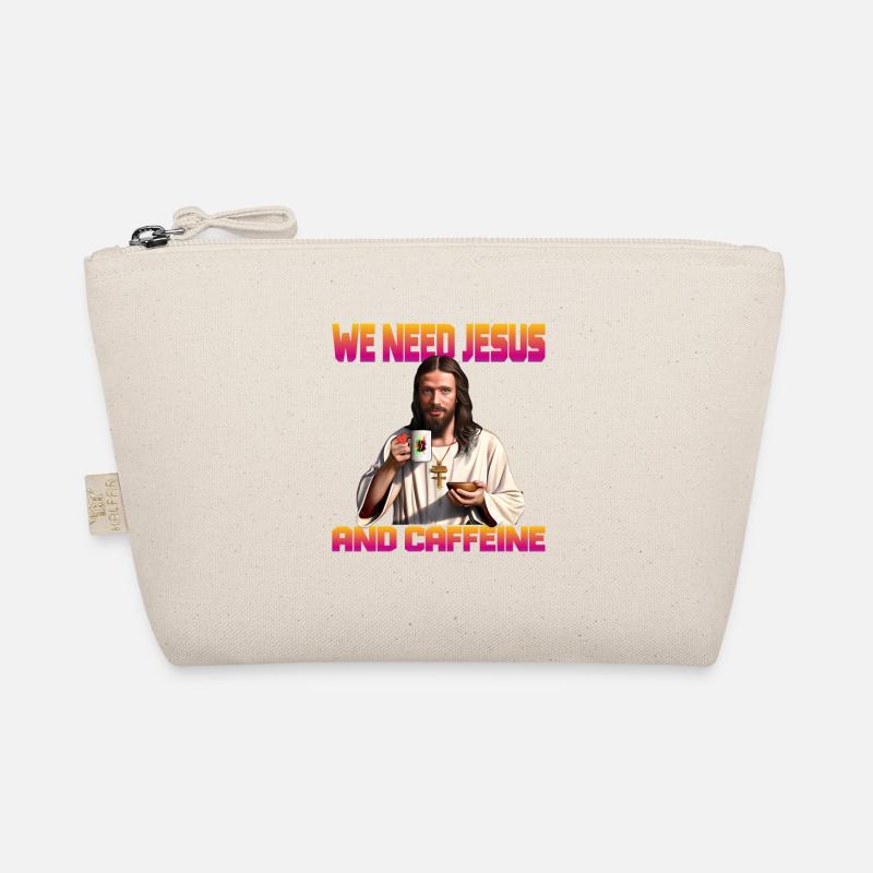 Kaffee und Jesus - Bio-Täschchen - Natur