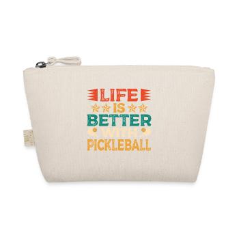 La vie est meilleure avec Pickleball Paddle Sports - Trousse biologique - nature - Devant