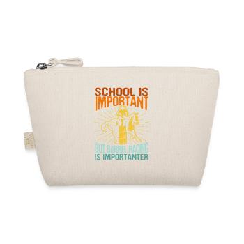 School is important, but Barrel Racing is still - Organic Pouch - nature - Front