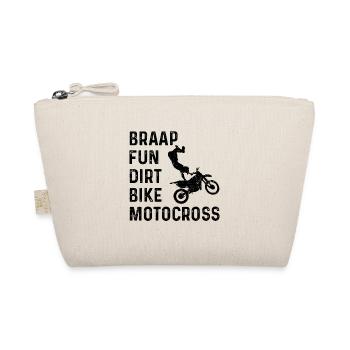 Braap Fun Dirt Bike Motocross Motorcycle Biker Mot - Bio-Täschchen - Natur - Vorne