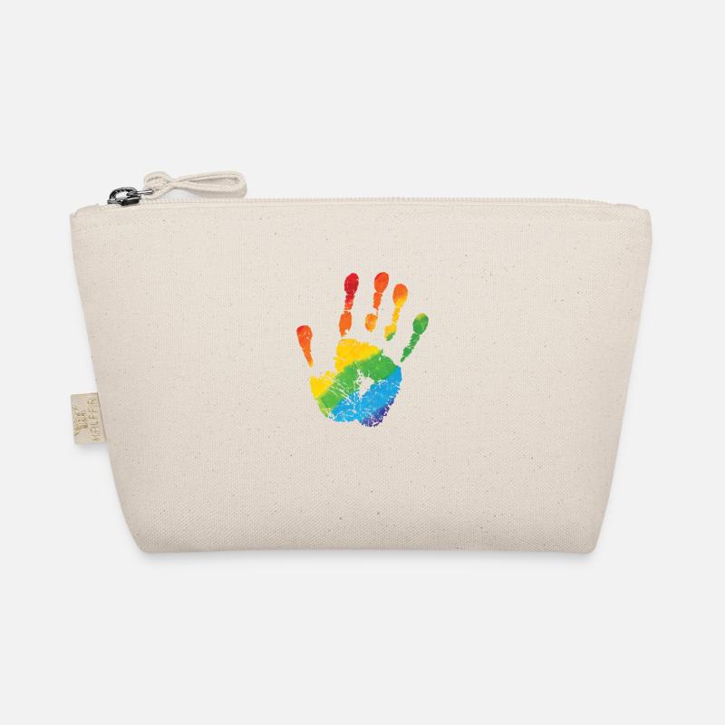 Main dans les couleurs de l’arc-en-ciel de couleur LGBT Trousse biologique