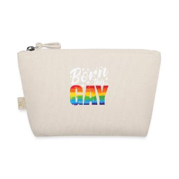Born this gay LGBT Regenbogenfarben Pride - Bio-Täschchen - Natur - Vorne