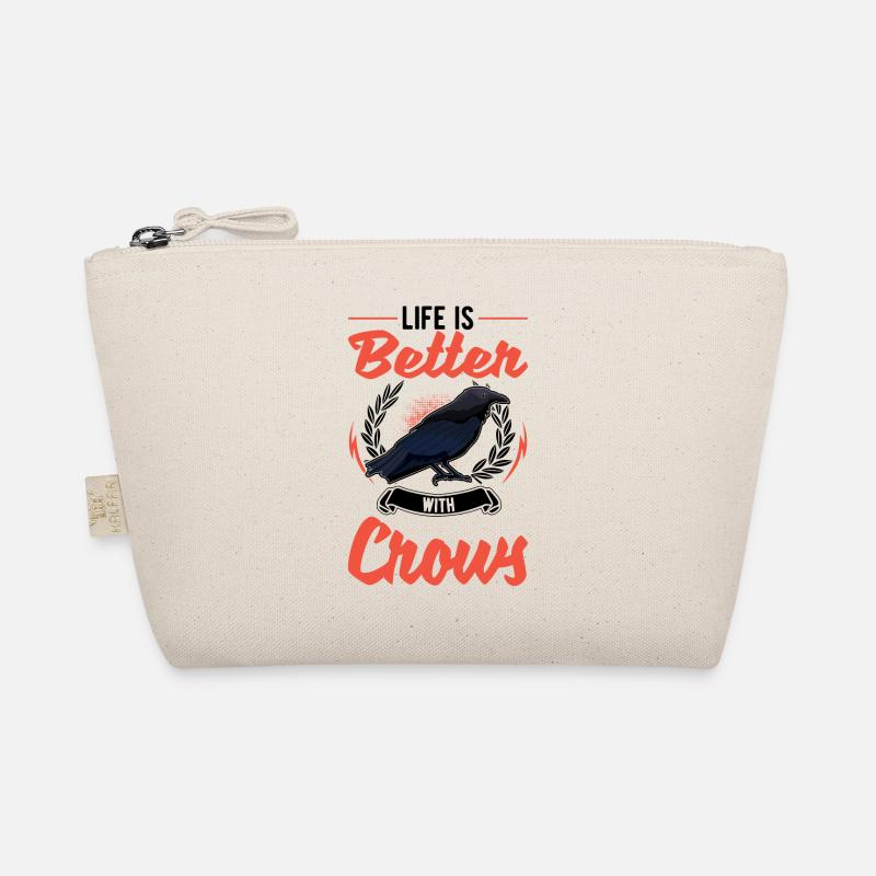 Life is better with crows raven Organic Pouch