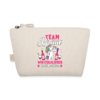 Bride Team Braut JGA Frauen T-Shirt Poltern Damen - Bio-Täschchen - Natur - Vorne