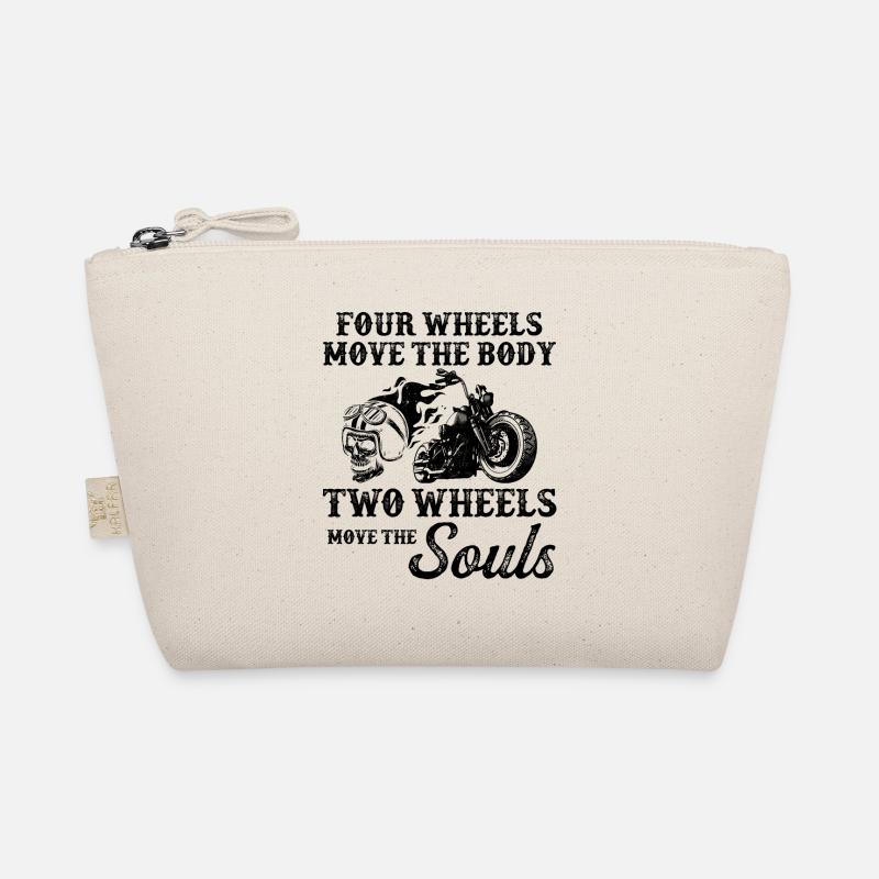 Four Wheels Move The Body Two Wheels Move The Soul - Bio-Täschchen - Natur