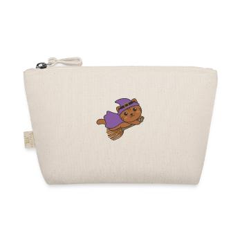 Cat Halloween Witch Children Witches Costume - Organic Pouch - nature - Front