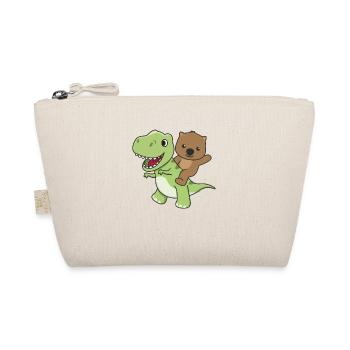 Wombat monte sur un Dino mignon T-Rex avec des wombats - Trousse biologique - nature - Devant