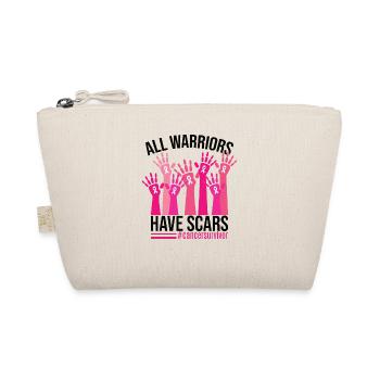All Warriors Have Scars | Breast Cancer - Organic Pouch - nature - Front