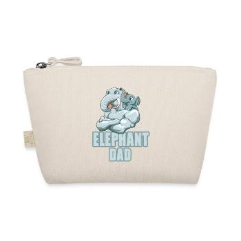 Elephant Dad für einen Elefant Liebhaber Elefant - Bio-Täschchen - Natur - Vorne