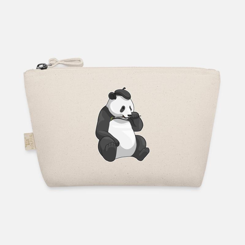 Panda Painter Brush Organic Pouch