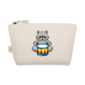 Raccoon Musicien Drum Music - Trousse biologique - nature - Devant