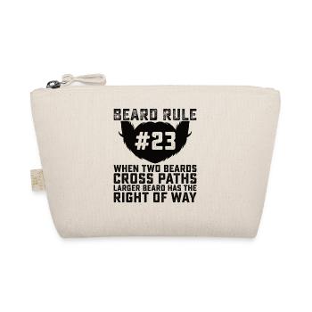 Full beard and beard bearer Beard hair Moustache - Organic Pouch - nature - Front