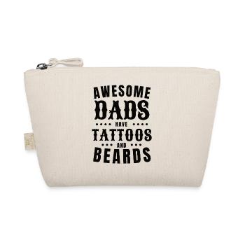 Father Tattoo Beard Husband Papa Legend - Organic Pouch - nature - Front