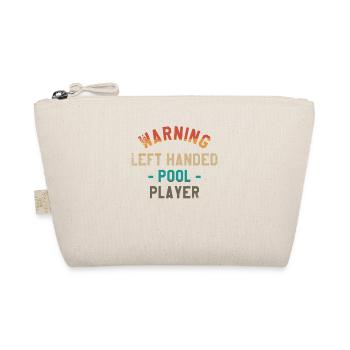 Warning Left Handed Pool Player Billiard - Organic Pouch - nature - Front