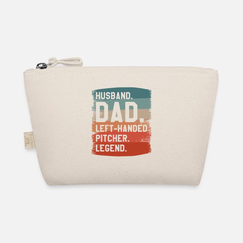 Husband Dad Left-Handed Pitcher Legend Baseball Organic Pouch