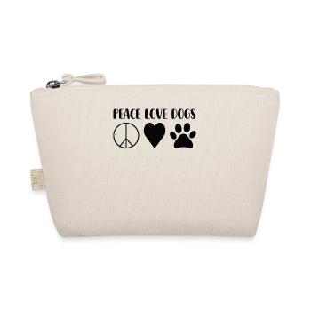 Frieden Liebe Hunde - Bio-Täschchen - Natur - Vorne