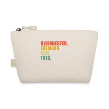 50. Hochzeitstag Bester Ehemann seit 1973 - Bio-Täschchen - Natur - Vorne