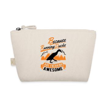 Indian Running Duck Gift Runner Duck - Organic Pouch - nature - Front